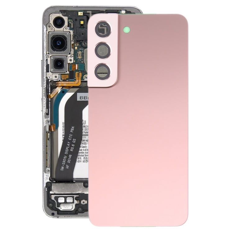 Samsung Galaxy S22 5G SM-S901B Pink Battery Back Cover Replacement with Camera Lens Frame