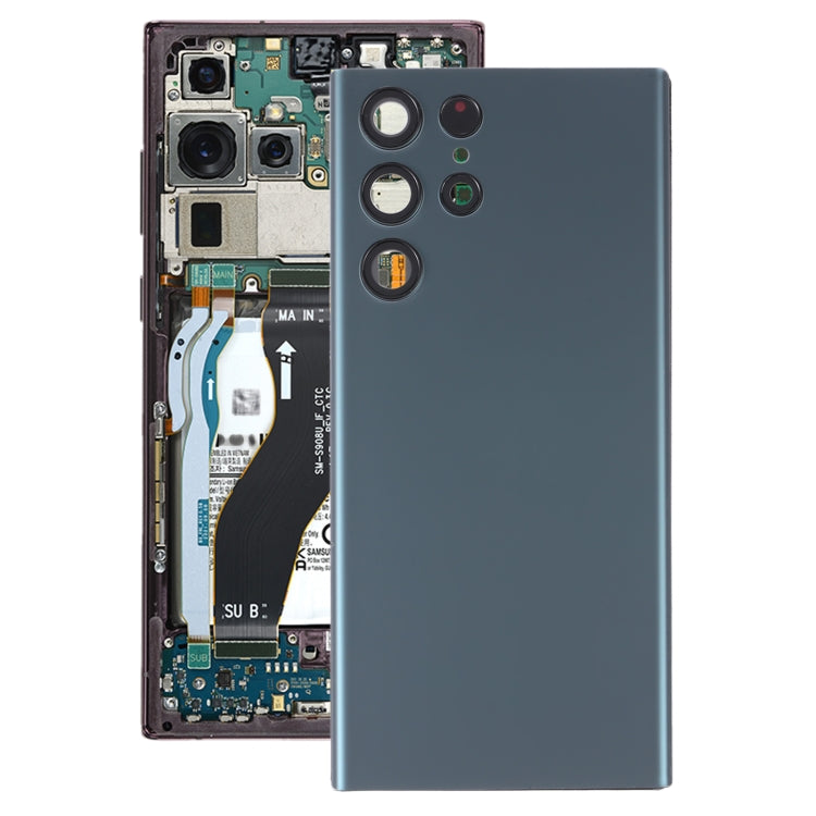 Samsung Galaxy S22 Ultra 5G SM-S908B Green Battery Back Cover with Camera Lens Frame Replacement