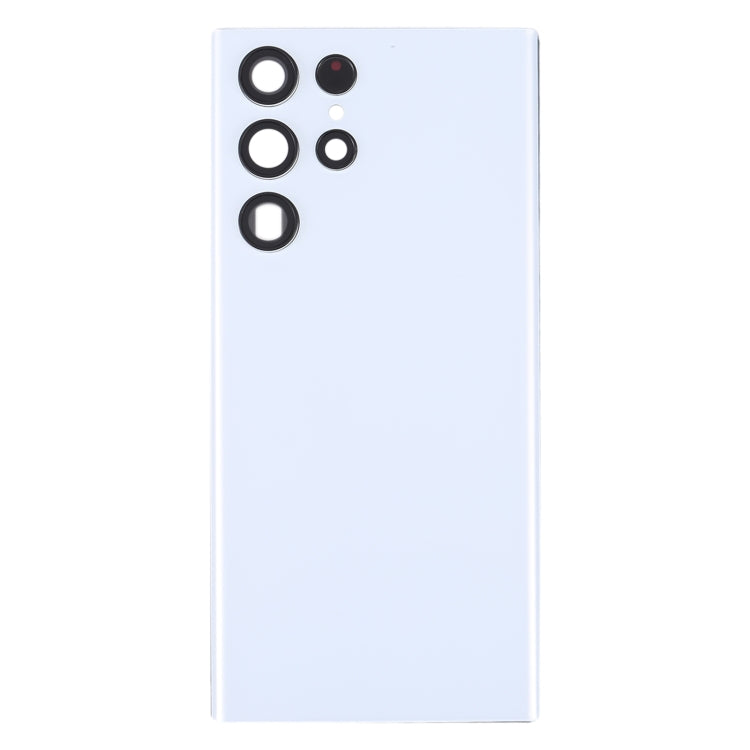 Samsung Galaxy S22 Ultra 5G SM-S908B Battery Back Cover with Camera Lens Frame - Replacement (White)