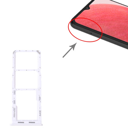 Original SIM Card Tray & Micro SD Card Tray for Samsung Galaxy A13 SM-A135 (White) - Replacement Parts