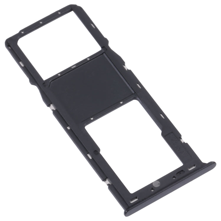 Original SIM Card Tray + Micro SD Card Tray for Samsung Galaxy A03s SM-A037U (Black) - Replacement Part