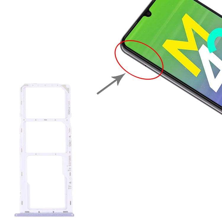 Original SIM Card Tray + Micro SD Card Tray for Samsung Galaxy M42 5G (SM-A436B) - Purple Replacement Parts