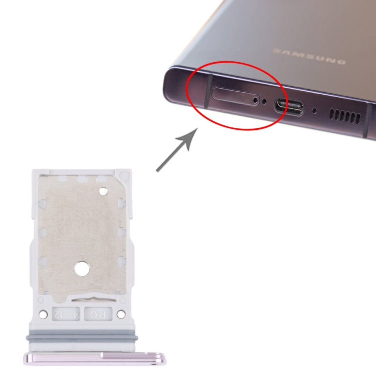 Original Pink SIM Card Tray for Samsung Galaxy S23 Ultra SM-S918B - Replacement Part