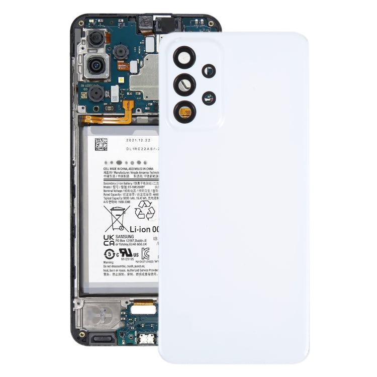Samsung Galaxy A23 5G SM-A236A Battery Back Cover Replacement with Camera Lens Frame (White)