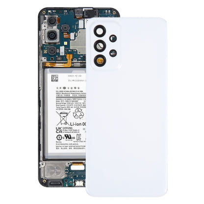 Samsung Galaxy A23 5G SM-A236A Battery Back Cover Replacement with Camera Lens Frame (White)