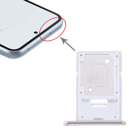 Original SIM Card Tray + Micro SD Card Tray for Samsung Galaxy A54 SM-A546 (Gold) - Replacement Part