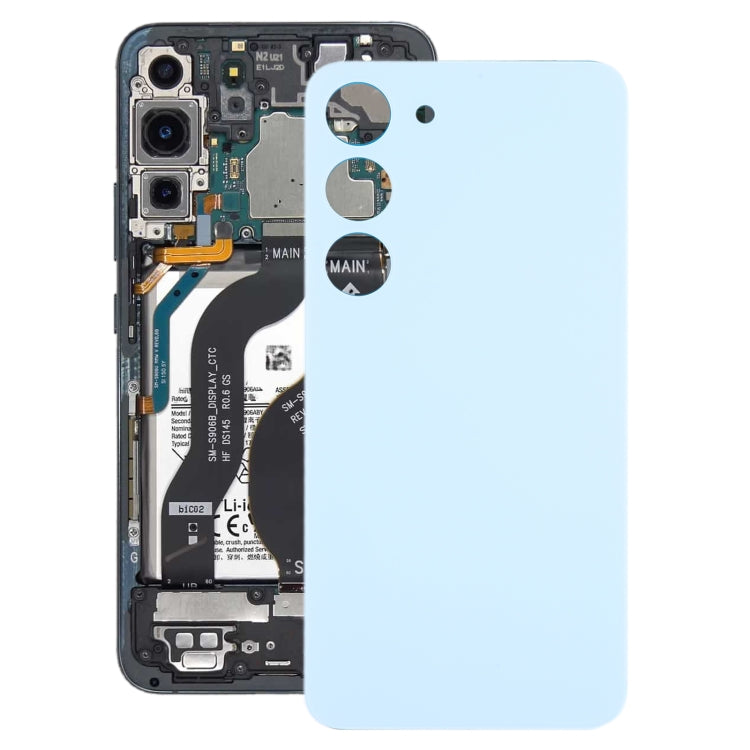 OEM Blue Glass Battery Back Cover for Samsung Galaxy S23 SM-S911B - Durable & Stylish Replacement