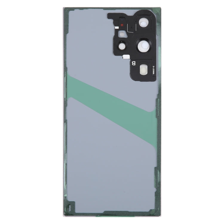 Samsung Galaxy S23 Ultra SM-S918 Glass Back Cover Replacement with Camera Lens Frame (White) - Genuine Fit