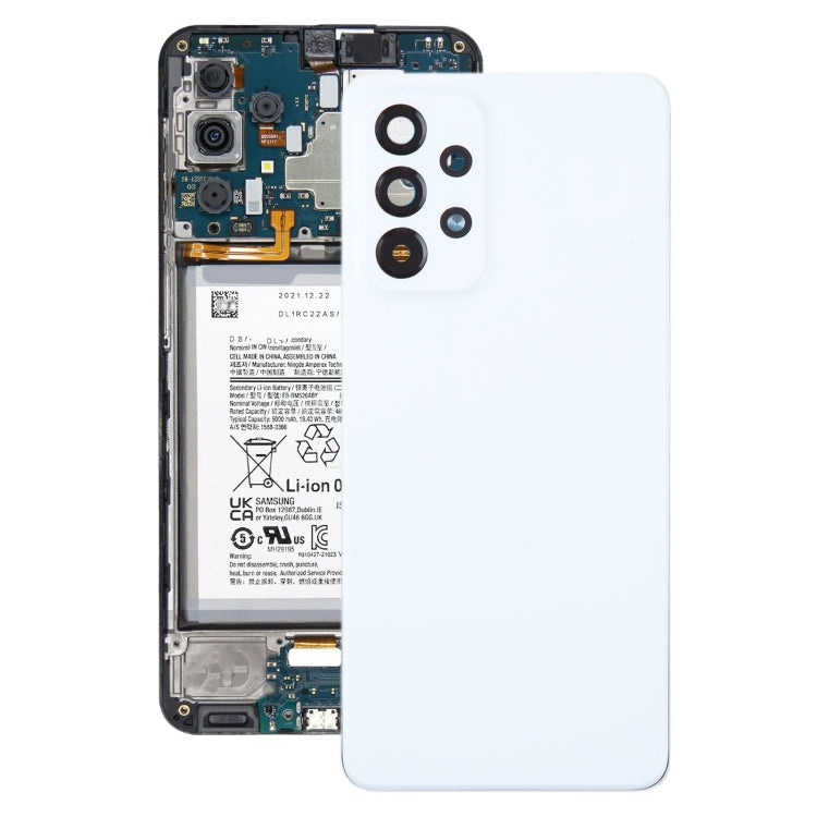 Samsung Galaxy A33 5G SM-A336B Battery Back Cover Replacement with Camera Lens Frame (White)