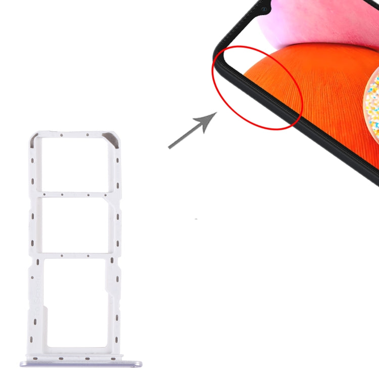 Original SIM Card Tray + Micro SD Card Tray for Samsung Galaxy A14 4G SM-A145P (Silver) - Replacement Part