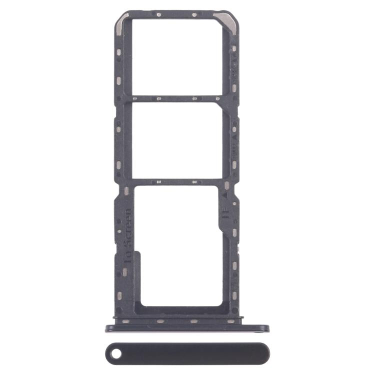 Original SIM Card Tray + Micro SD Card Tray for Samsung Galaxy A14 5G SM-A146P (Black) - Replacement Parts