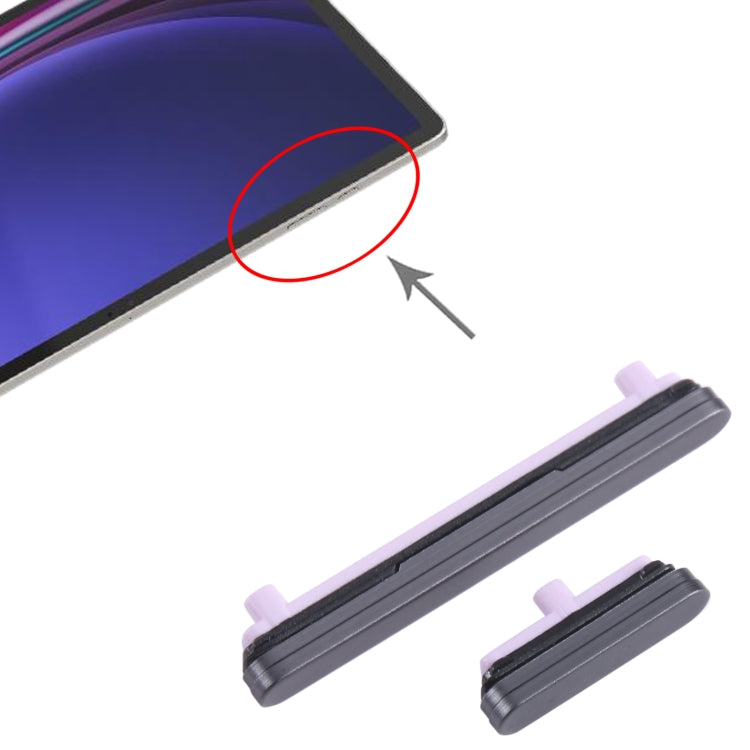 Original Power & Volume Control Button Set for Samsung Galaxy Tab S9+ (SM-X810/X816/X818) - Grey Replacement