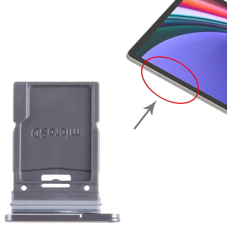 Micro SD Card Tray for Samsung Galaxy Tab S9+ SM-X810 WiFi Edition - Replacement Part (Grey)
