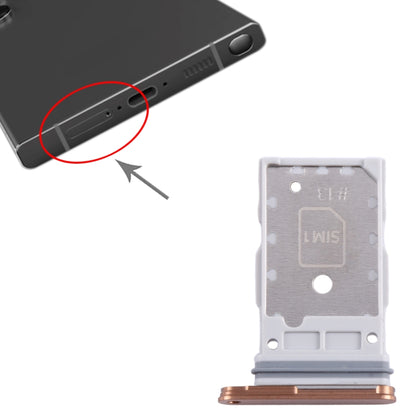 Original SIM Card + Tray for Samsung Galaxy S24 / S24+ 5G (Orange) - Replacement Part