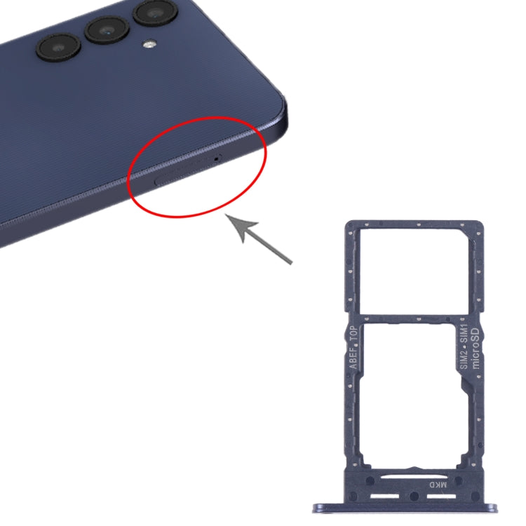Original SIM Card Tray + Micro SD Card Tray for Samsung Galaxy A25 5G SM-A256B (Black) - Replacement Part