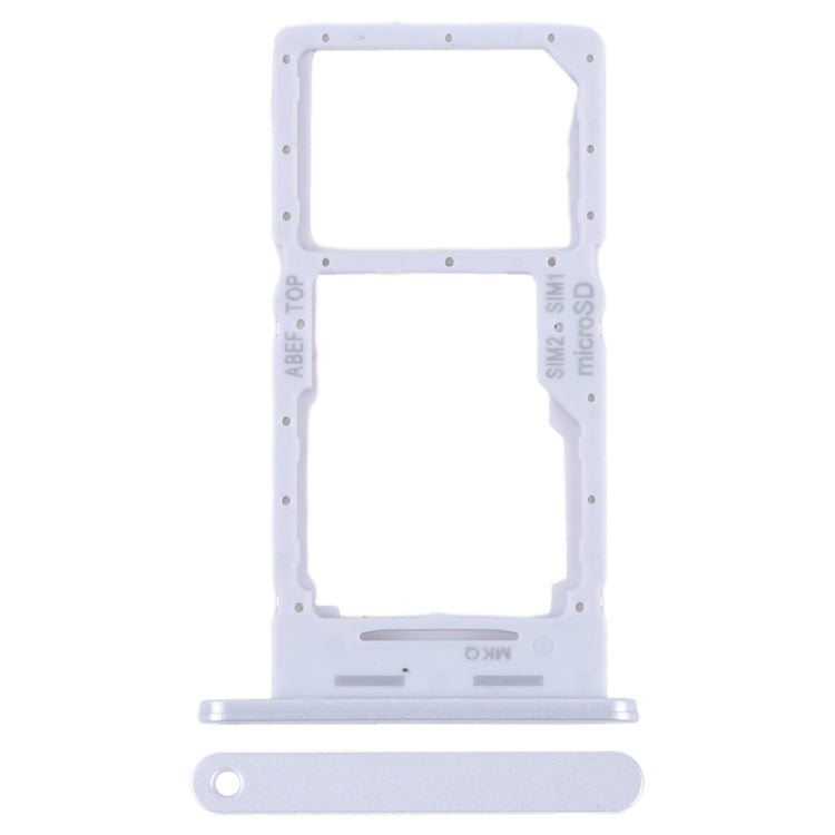 Original SIM Card Tray + Micro SD Card Tray for Samsung Galaxy A25 5G (SM-A256B) - Silver Replacement