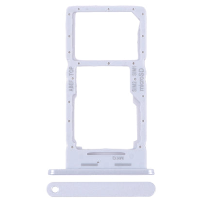 Original SIM Card Tray + Micro SD Card Tray for Samsung Galaxy A25 5G (SM-A256B) - Silver Replacement