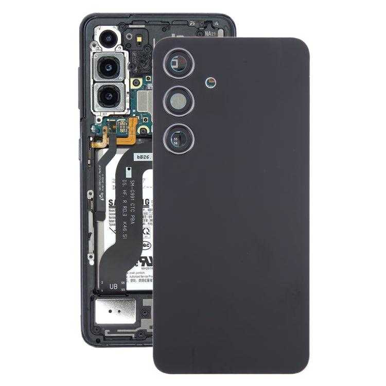 OEM Samsung Galaxy S24 SM-S921B Back Cover with Camera Lens Frame Replacement (Black) - Perfect Fit