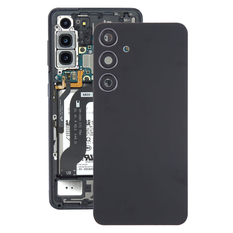 OEM Samsung Galaxy S24+ SM-S926B Battery Back Cover with Camera Lens Frame Replacement (Black)