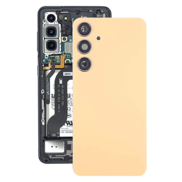 Samsung Galaxy S24+ SM-S926B OEM Yellow Battery Back Cover with Camera Lens Frame Replacement
