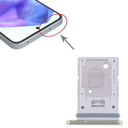 Original Green SIM Card Tray for Samsung Galaxy A55 SM-A556B + SIM/Micro SD Card Tray Replacement