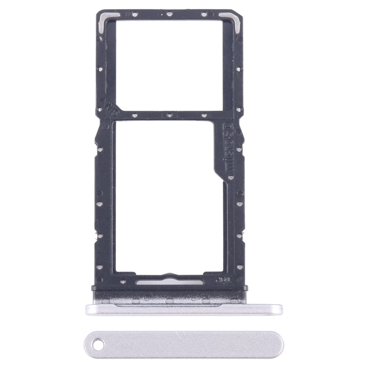 Original SIM + Micro SD Card Tray for Samsung Galaxy Tab A9 SM-X115 (Silver) - Replacement Part