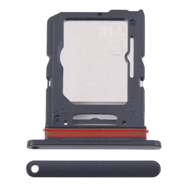 Original SIM Card Tray + Micro SD Card Tray for Samsung Galaxy M55 SM-M556B (Black) - Replace Broken Tray