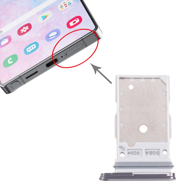 Original SIM Card Tray + SIM Card Tray for Samsung Galaxy S25/S25+ (SM-S931/S936) - Black Replacement Part