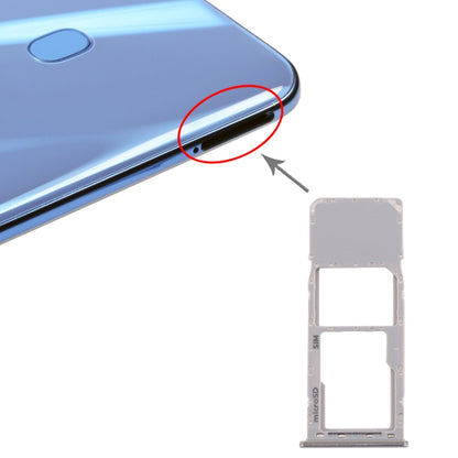 Samsung Galaxy A20/A30/A50 SIM & Micro SD Card Tray Replacement (Silver) - Perfect Fit, Quality Checked