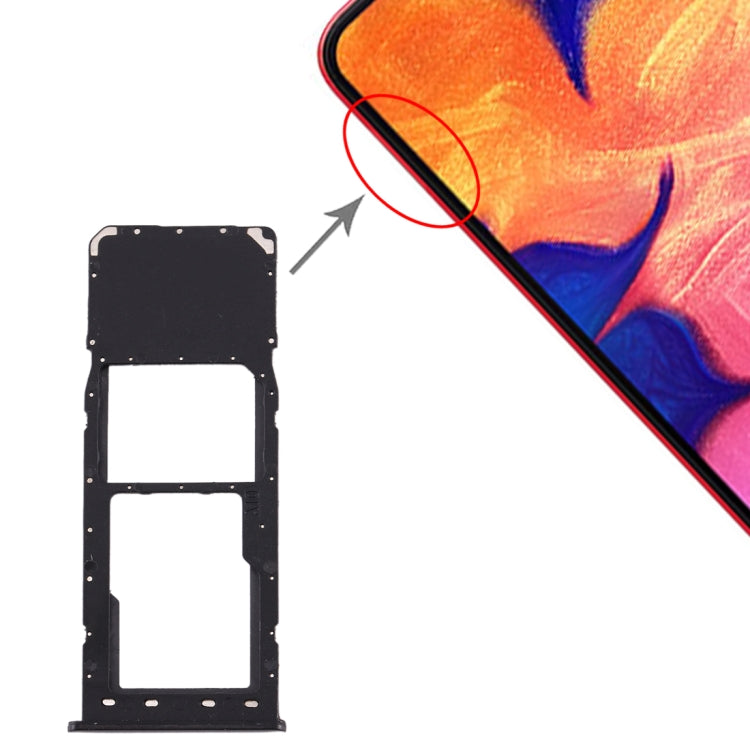 Black SIM Card + Micro SD Card Tray for Samsung Galaxy A10 - Perfect Replacement Part