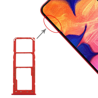 Samsung Galaxy A10 SIM Card Tray & Micro SD Card Tray Replacement (Red) - Compatible & Checked Quality