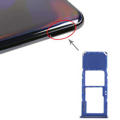 Samsung Galaxy A70 Blue SIM Card Tray + Micro SD Card Tray Replacement - Compatible & Checked Quality