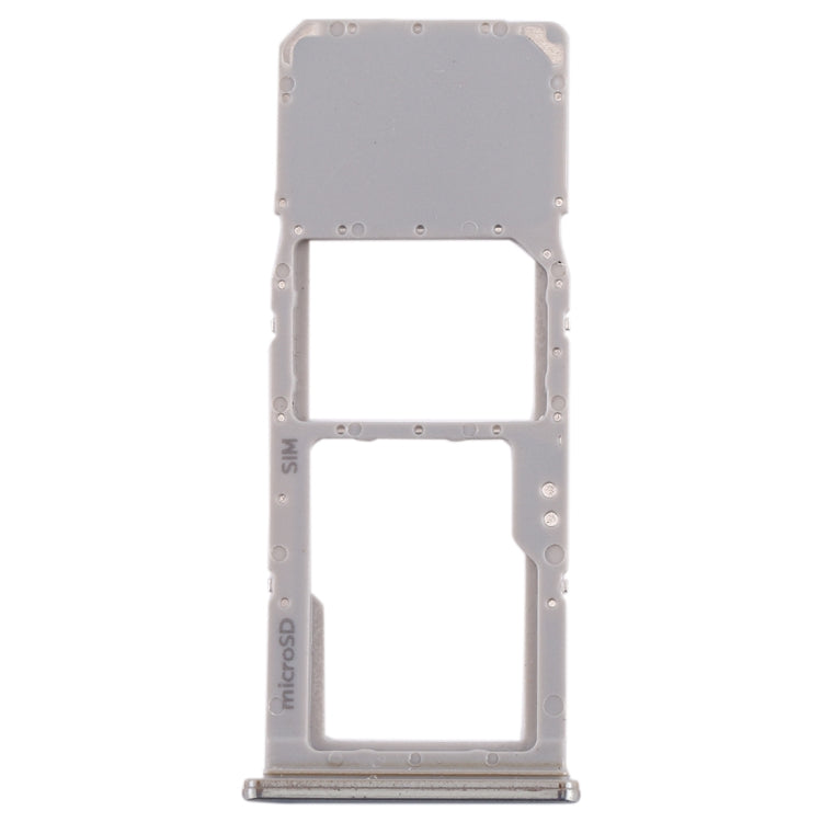 Replacement SIM Card Tray + Micro SD Card Tray for Samsung Galaxy A70 (Silver) - Quality Checked