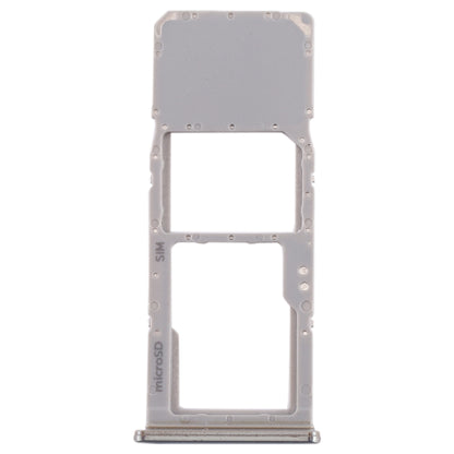 Replacement SIM Card Tray + Micro SD Card Tray for Samsung Galaxy A70 (Silver) - Quality Checked