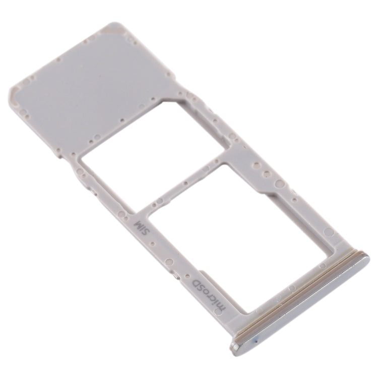 Replacement SIM Card Tray + Micro SD Card Tray for Samsung Galaxy A70 (Silver) - Quality Checked