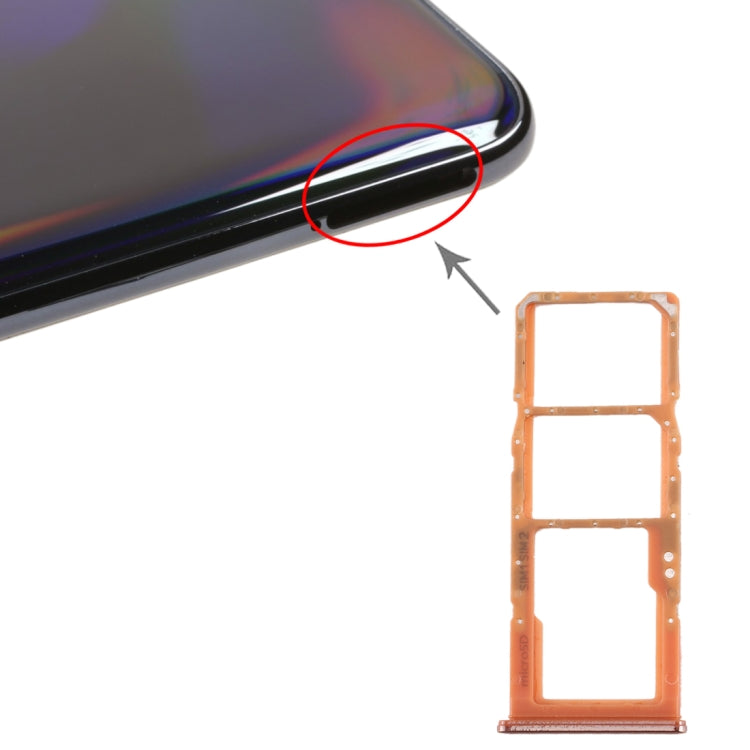 Samsung Galaxy A70 SIM Card Tray + Micro SD Card Tray (Orange) - Replacement Parts for Your Device