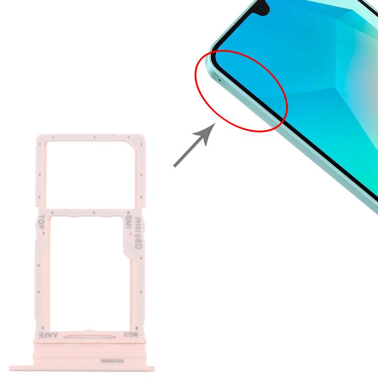 Original Pink SIM Card Tray + Micro SD Card Tray for Samsung Galaxy A16 SM-A165F - Replacement Part