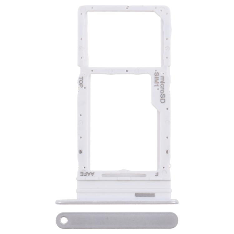 Original SIM Card Tray + Micro SD Card Tray for Samsung Galaxy A16 SM-A165F (Silver) - Replace Your Broken Parts