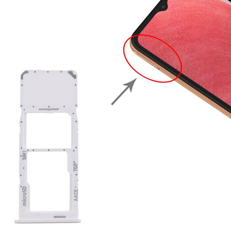 Original SIM & Micro SD Card Tray for Samsung Galaxy A13 SM-A135 (White) - Replacement Part