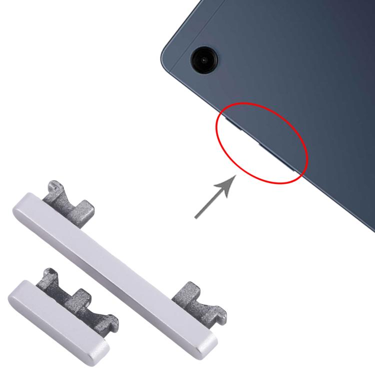 Samsung Galaxy Tab A9 SM-X110/X115 Replacement Power & Volume Control Buttons (Silver)