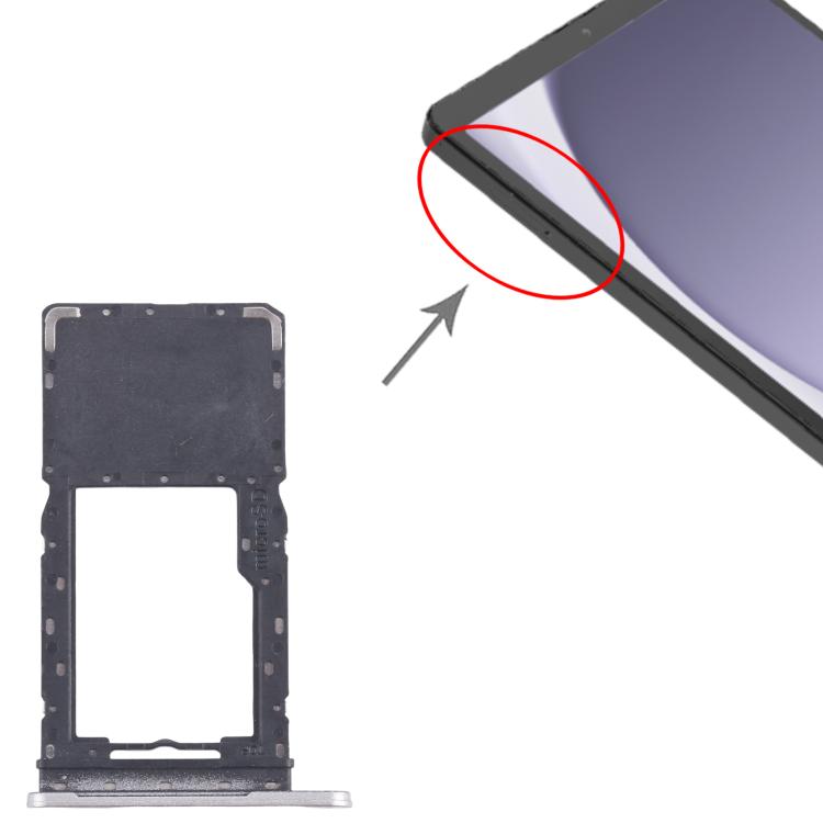 Silver Micro SD Card Tray for Samsung Galaxy Tab A9 SM-X110 - Replacement Part, Professional Installation Recommended