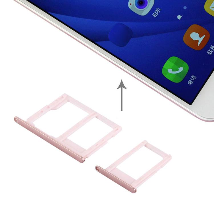 Rose Gold SIM Card Tray + Micro SD Tray for Samsung Galaxy J5 Prime (G570) & J7 Prime (G610) - High Quality Replacement