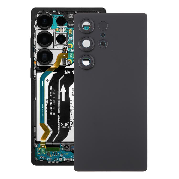 Samsung Galaxy S25 Ultra SM-S938 OEM Back Cover with Camera Lens Frame Replacement (Black)