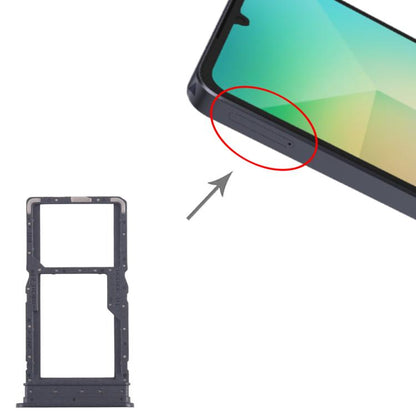 Original SIM/Micro SD Card Tray for Samsung Galaxy A06 5G SM-A066B (Black) - Replacement Part