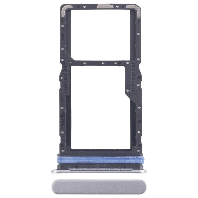 Original SIM + SIM/Micro SD Card Tray for Samsung Galaxy A06 5G SM-A066B (Silver) - Replacement Part