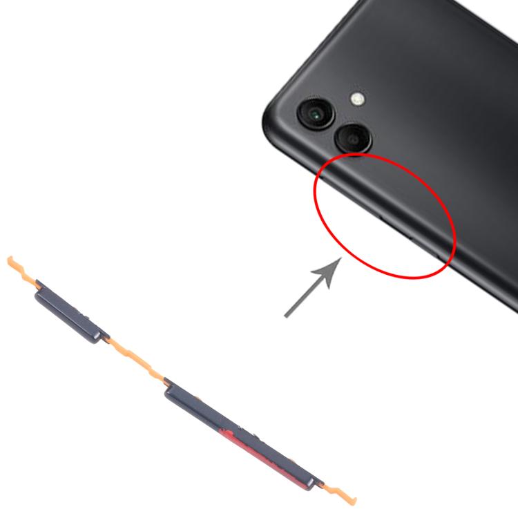 10pcs Replacement Power & Volume Control Buttons for Samsung Galaxy A04 (SM-A045F) - Black