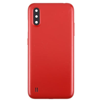 Samsung Galaxy A01 SM-A015F Red Battery Back Cover with Camera Lens Frame - Replacement Housing