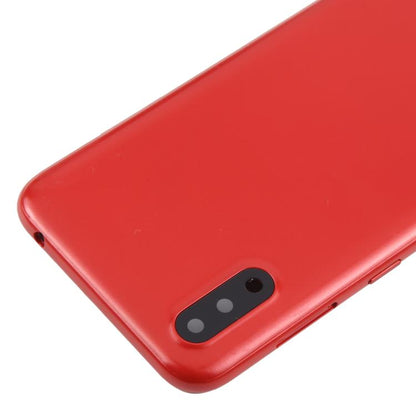 Samsung Galaxy A01 SM-A015F Red Battery Back Cover with Camera Lens Frame - Replacement Housing