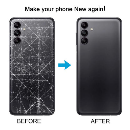 Samsung Galaxy A04s SM-A047F Battery Back Cover with Camera Lens Frame Replacement (Black)