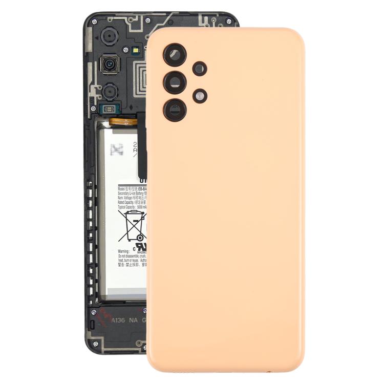 Samsung Galaxy A13 SM-A135F Battery Back Cover with Camera Lens Frame - Replacement (Orange)